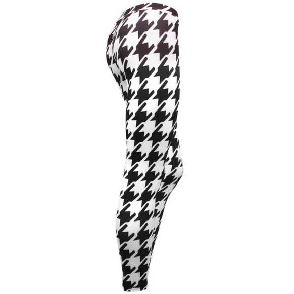 JET SET Women’s Houndstooth Patterned Moisture Wicking Fabric Leggings in Sz. 2 - Picture 2 of 7